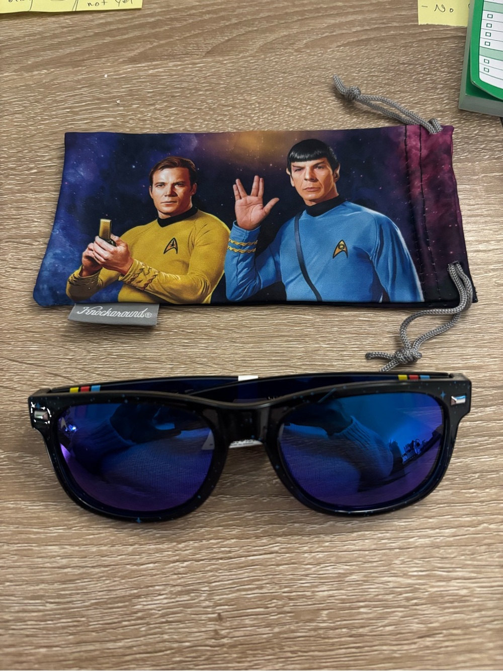 Knockaround Star Trek Sunglasses with Blue Mirrored Lenses